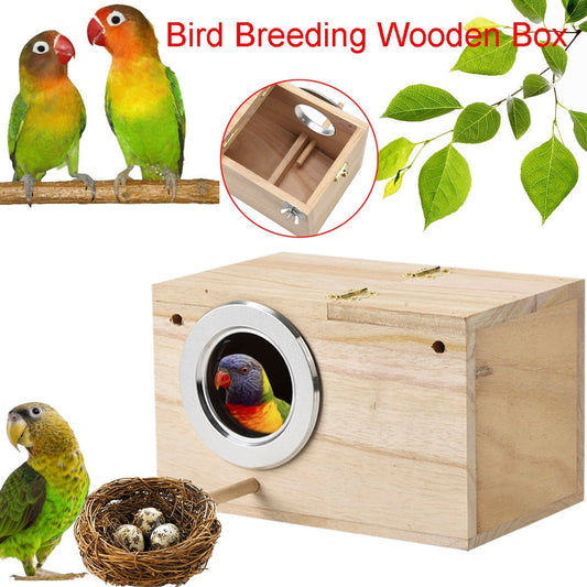 SuoKom Parakeet Ne st Box Bird House Wood Breeding Box for Lovebirds Parrotlets Mating