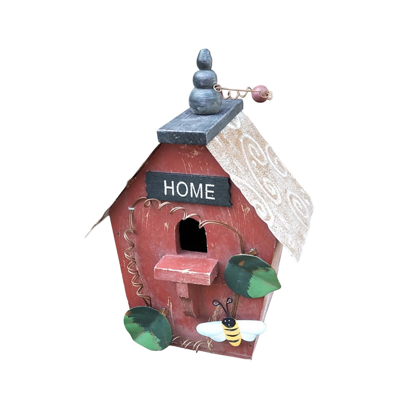Wooden Bird House, Hanging Birdhouse for Outside, Wooden Nests Box Garden Patio DIY Decorative for Robin Budgie Swallow Little Sparrow Finch Throstle or Medium Size Birds