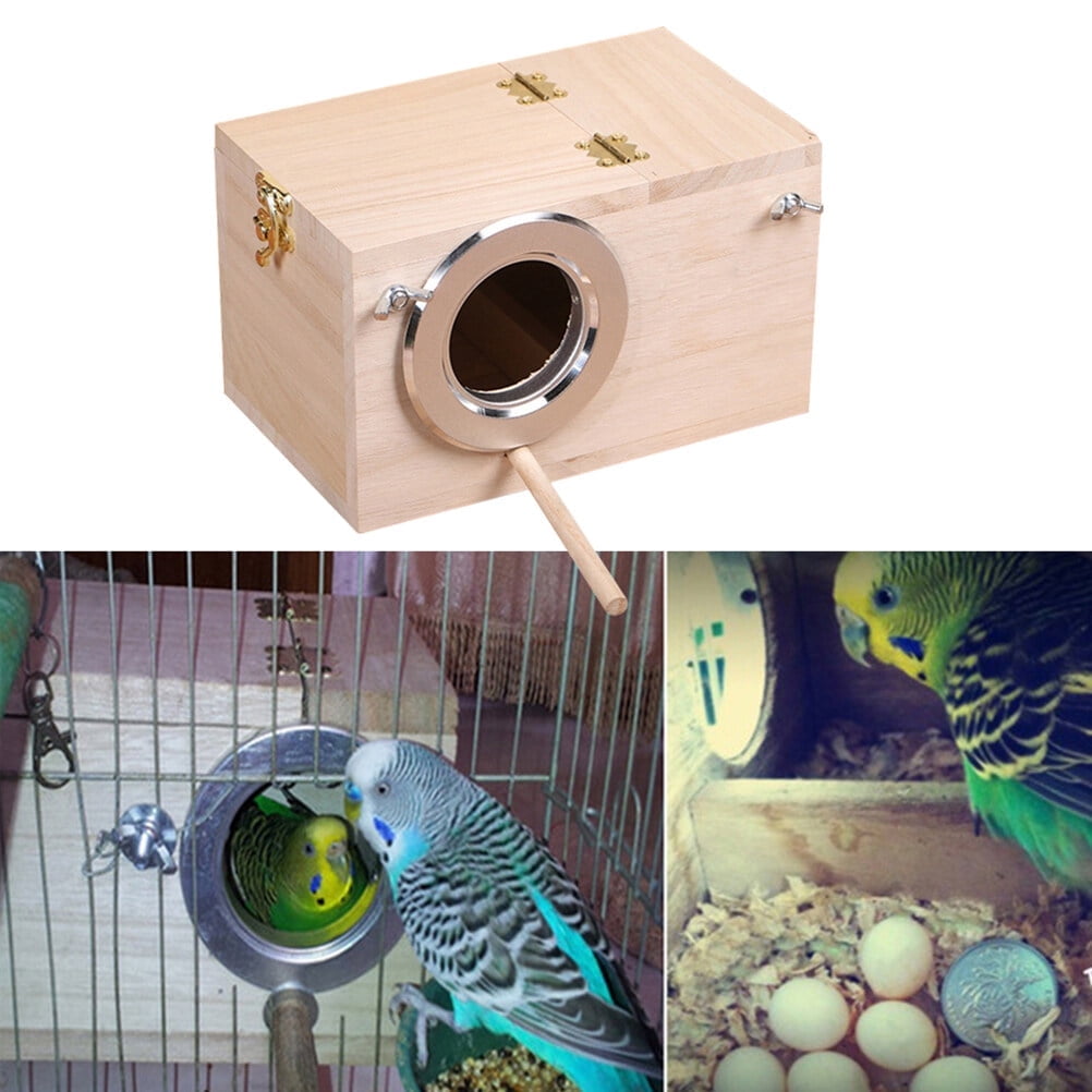 Parakeet Nesting Box Cockatiel Nesting Box, Wooden Bird House for Cockatiel Lovebirds