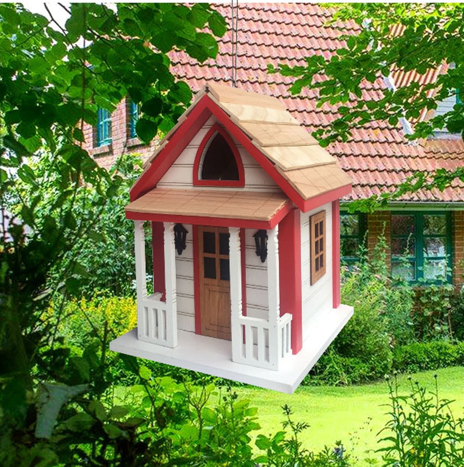 Home Bazaar Country Charm Cottage Birdhouse