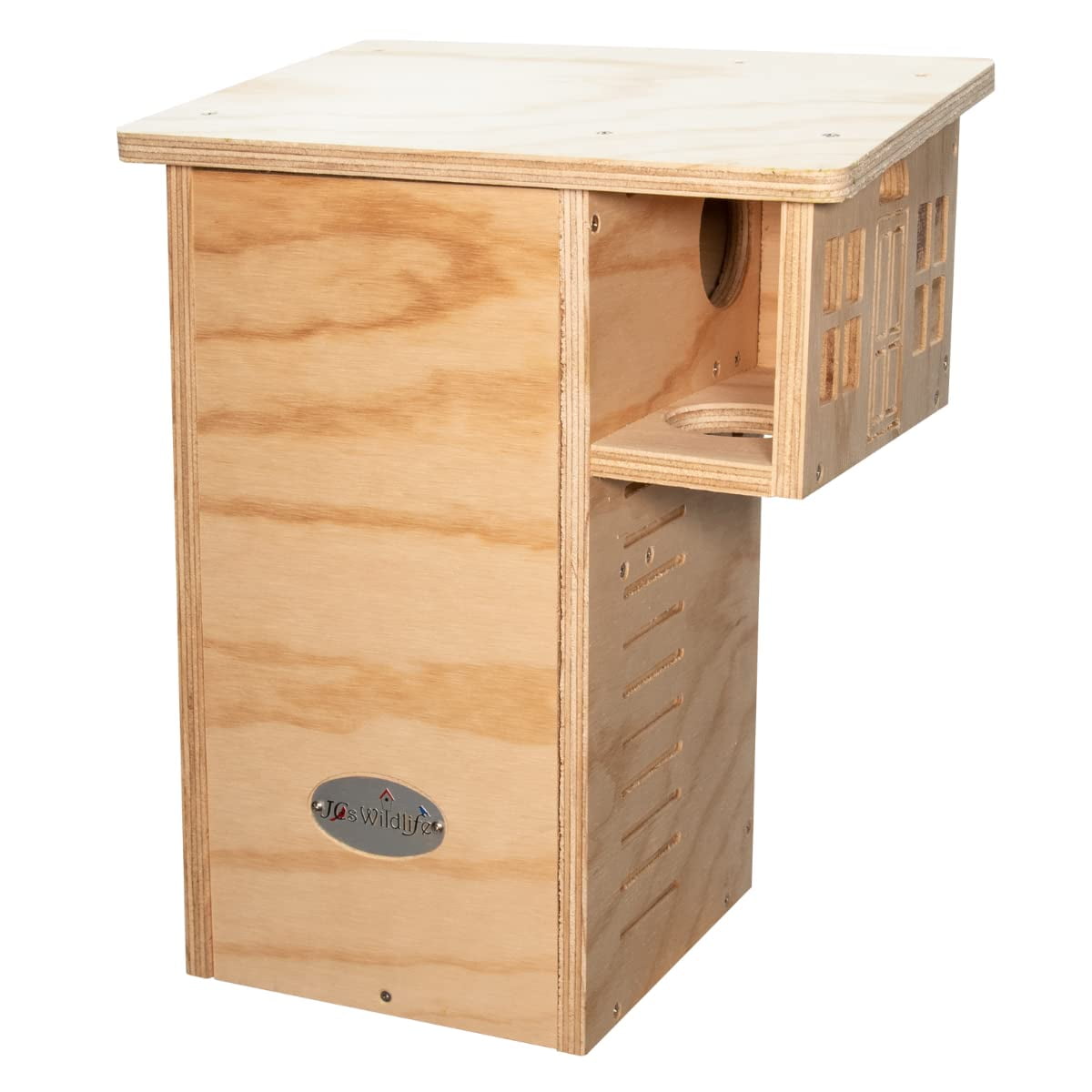 JCS Wildlife Plywood Squirrel House Nesting Box � Durable, Spacious Shelter for Squirrels