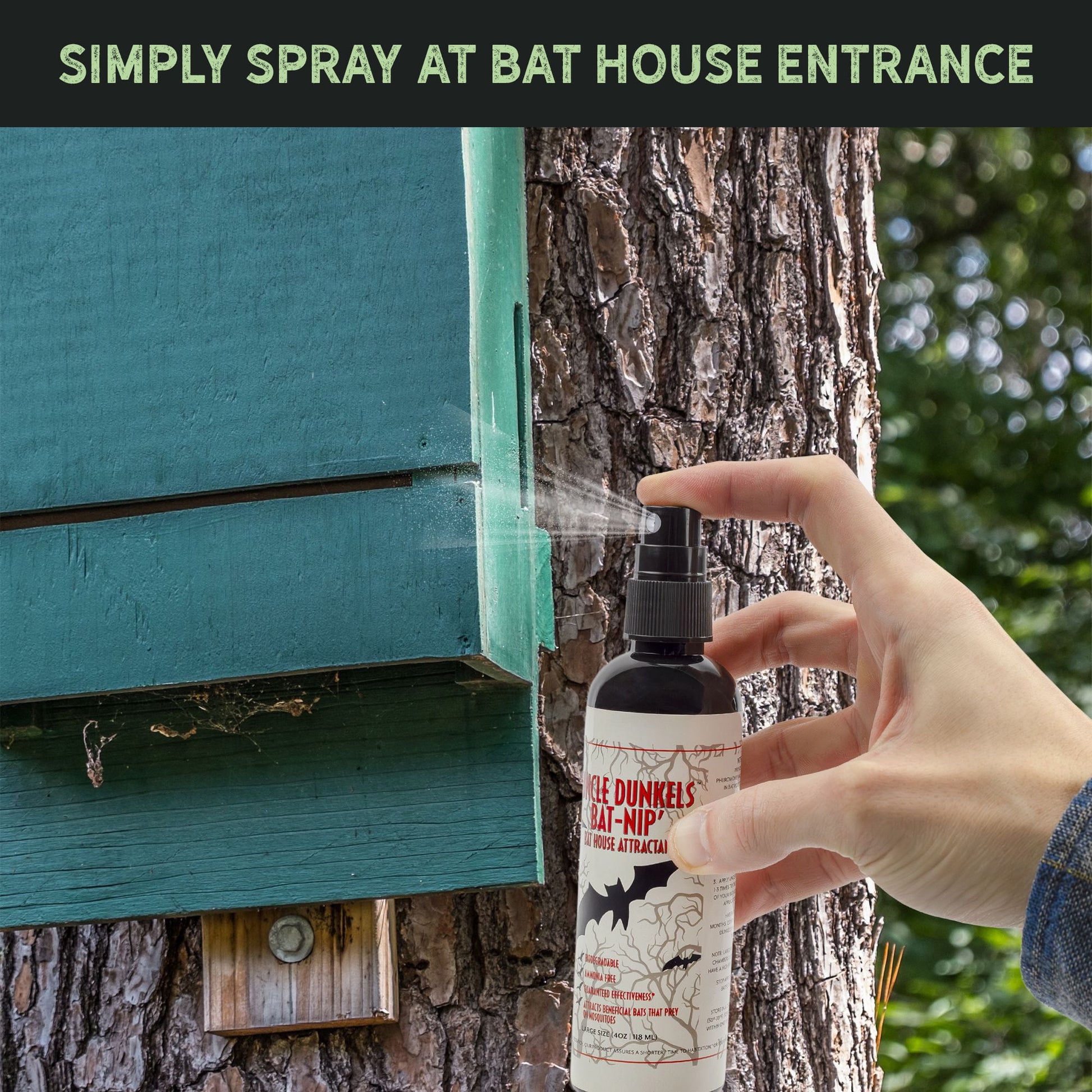 Uncle Dunkels All-Natural Bat-Nip’ Pheromone Spray; 4 Fluid Ounces Bat House Attractant Spray