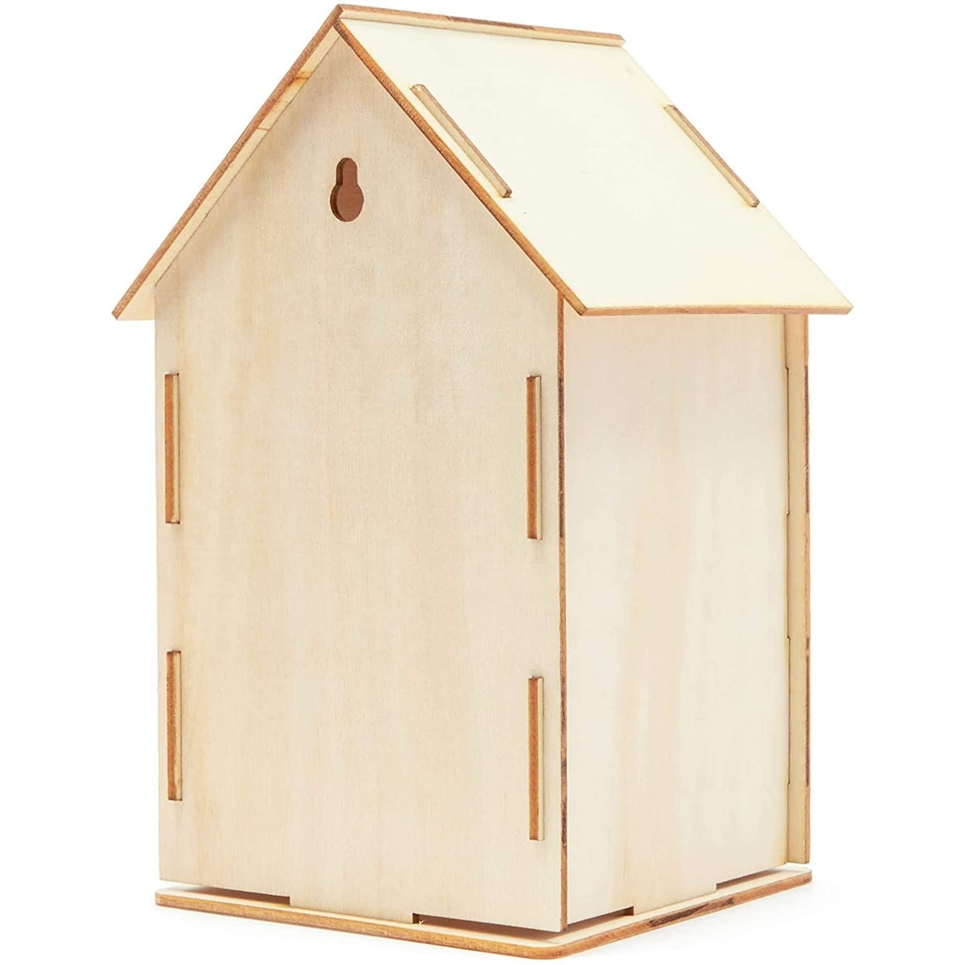 Mini Wood Bird Houses for DIY Crafts (4 Designs, 8 Count)