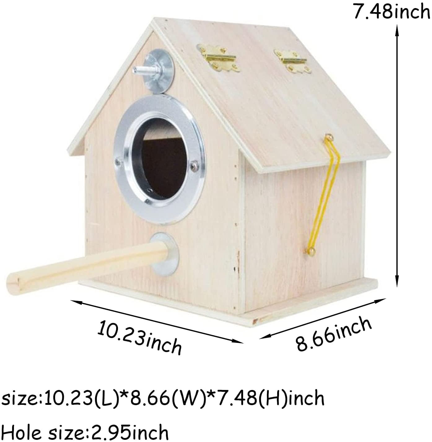kathson Parakeet Nest Box Bird Nesting House Parrot Breeding Mating Box for Lovebirds Cockatiel Budgie Finch parrotlets-XL