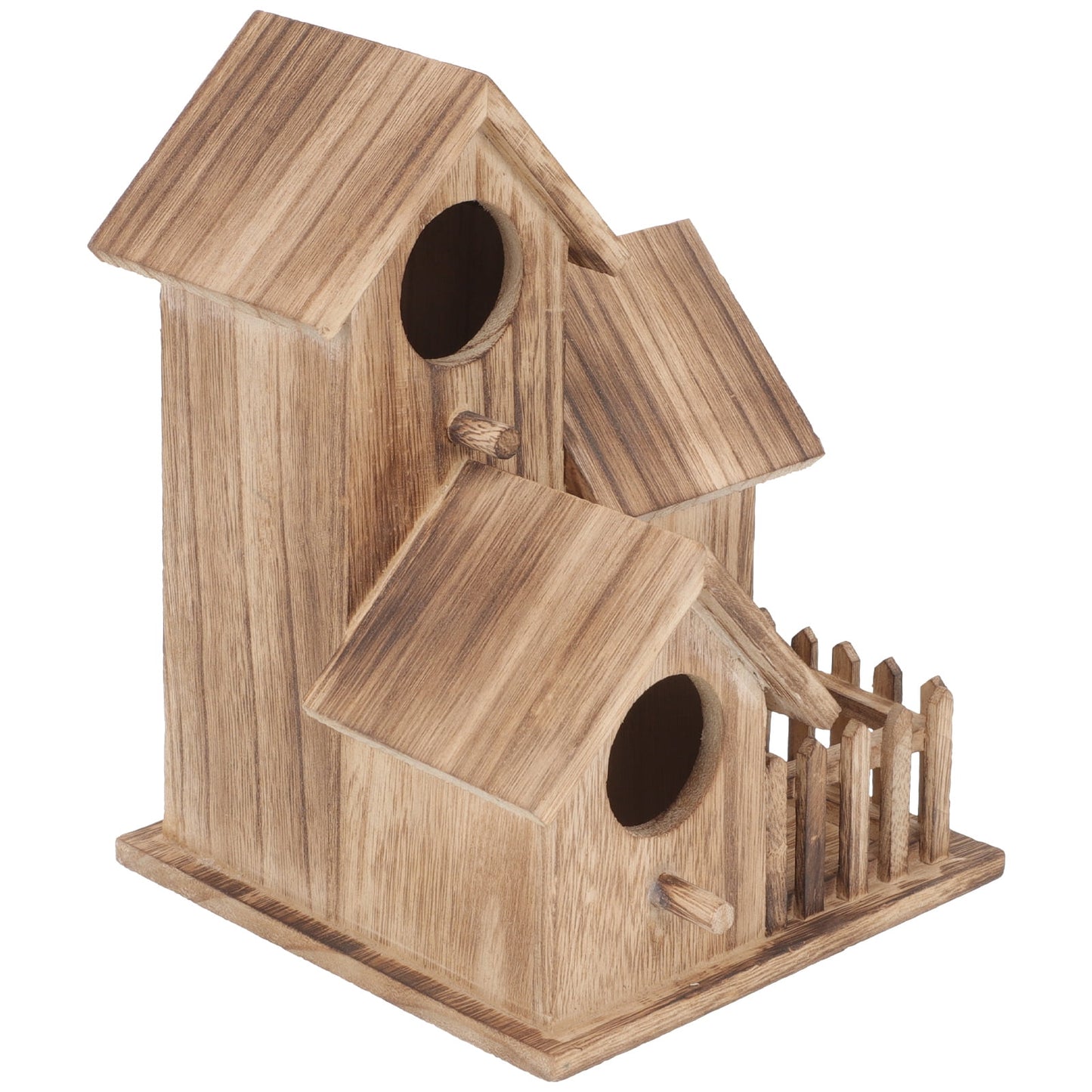 Free Standing Bird Feeder,Cockatiel Nesting House Outdoor Bird House Outdoor Garden Bird House Wood Parakeet Nest