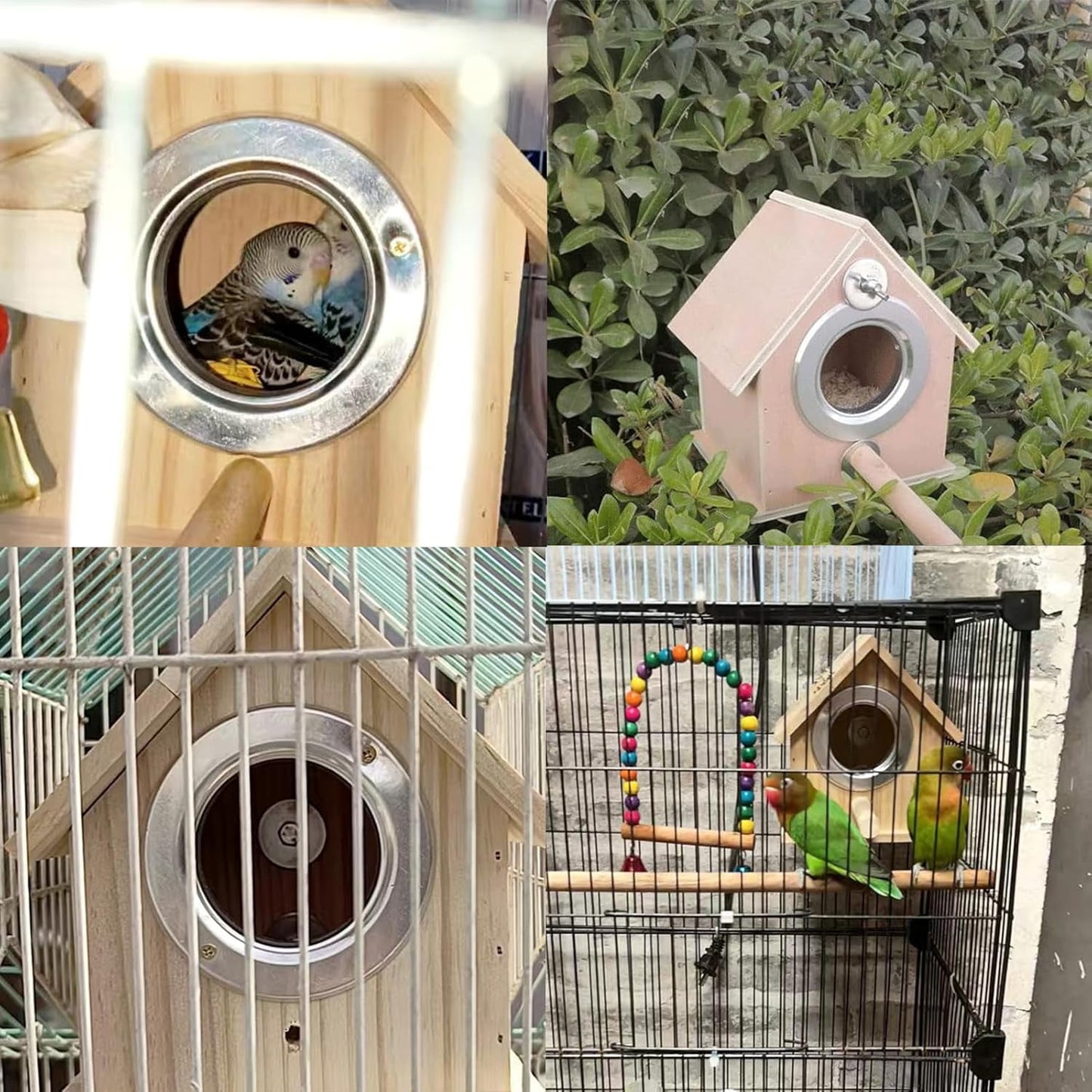 kathson Parakeet Nest Box Bird Nesting House Parrot Breeding Mating Box for Lovebirds Cockatiel Budgie Finch parrotlets-XL