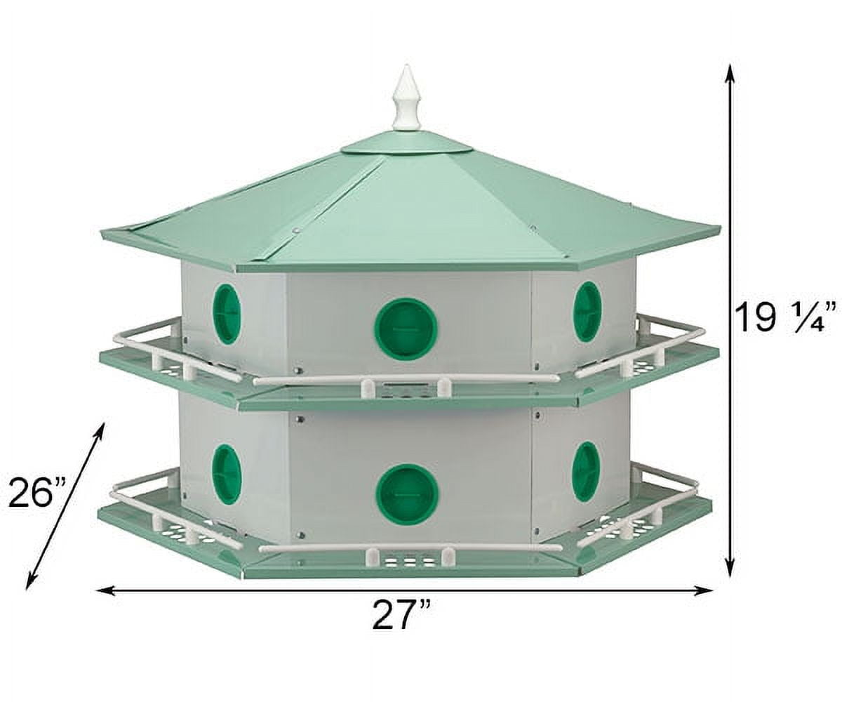Heath Outdoor Products AH-12D Deluxe Aluminum Purple Martin House - 12 Room