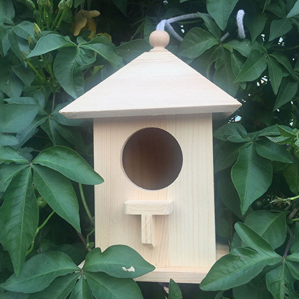 Creative Beige Bird Cage for Small Birds Comfortable Living Place with Plastic Material 7.5 Inch