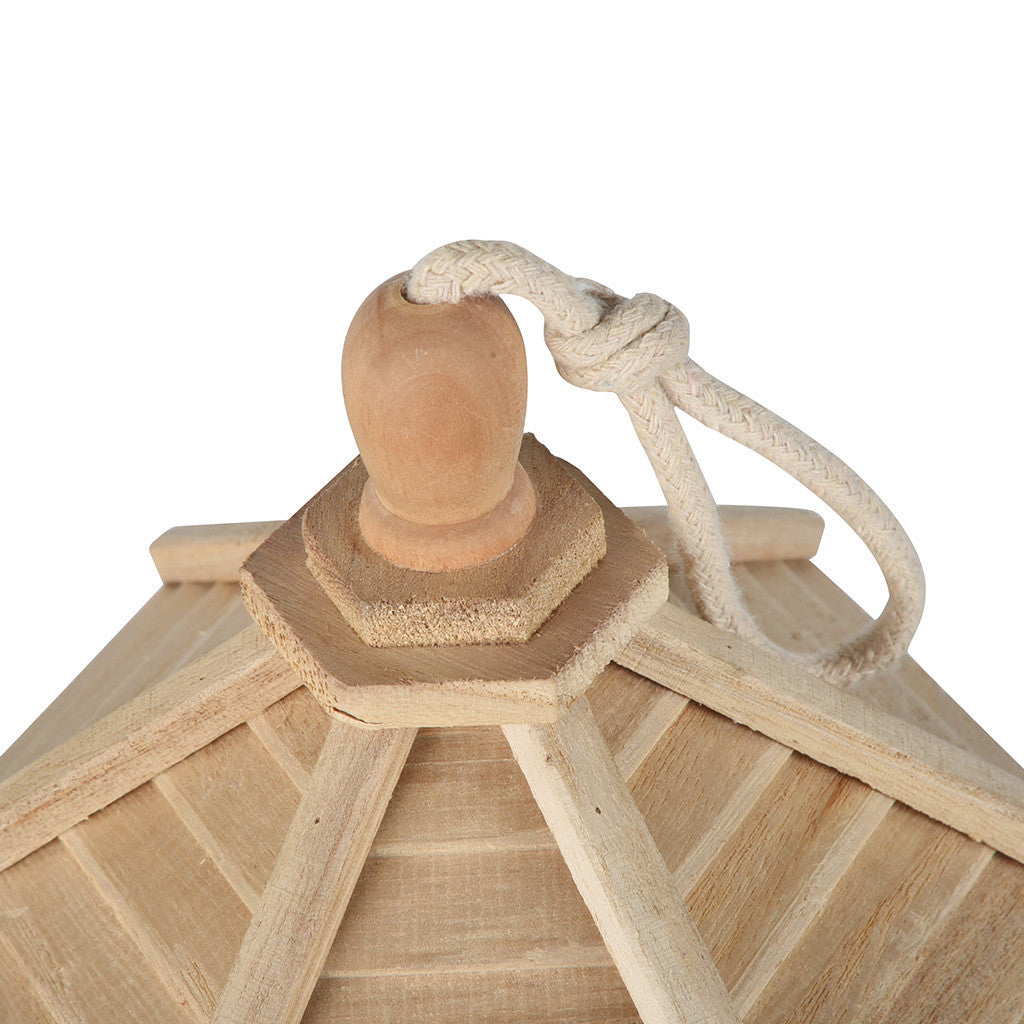 Lanhui Outside Wooden Bird House, Ventilation Hanging Bird House for Small Bird Chickadees Sparrows