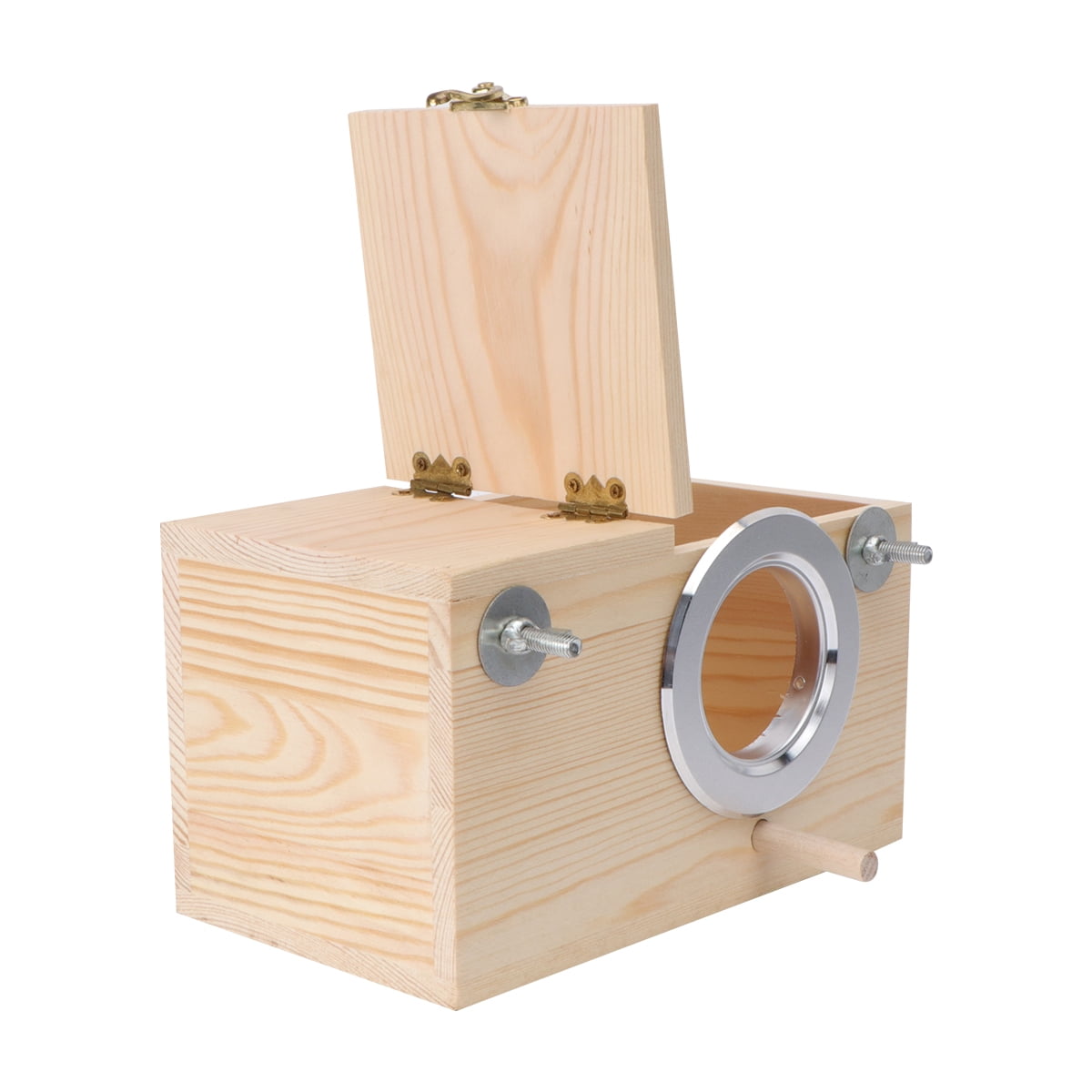 Etereauty Nest Box Bird Birds Nesting Wooden Parakeet House Decoration Nests Cages Boxes Cockatiel Finch Pet Case Breeding