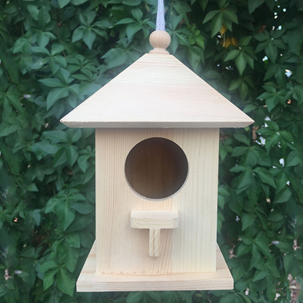 Creative Beige Bird Cage for Small Birds Comfortable Living Place with Plastic Material 7.5 Inch