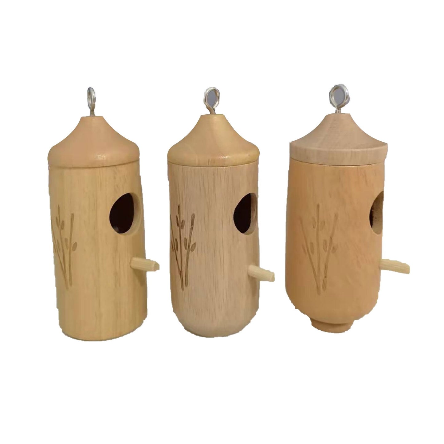 IFCOW 3x Natural Wood Hummingbird House,Hummingbird Houses on clearance, Outside Hanging Hummingbird Nesting Nest,Hummingbird houses