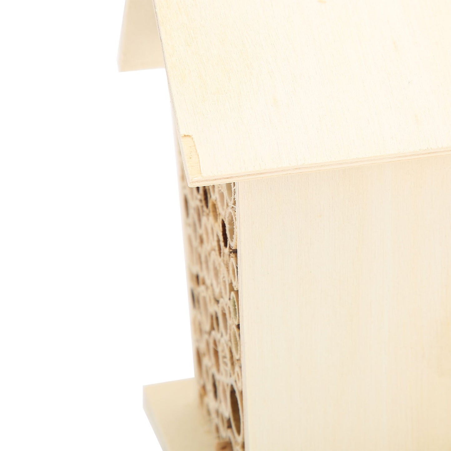 2PCS Wooden Bee House, Bee Hive Nest Houses for Pollinating Bees Mason Bees Wood Bee Room Hotel Shelter Nests Box for Outdoor Parks Garden Decoration