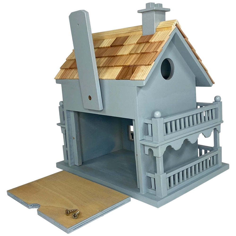 Home Bazaar Novelty Cottage Birdhouse - Blue