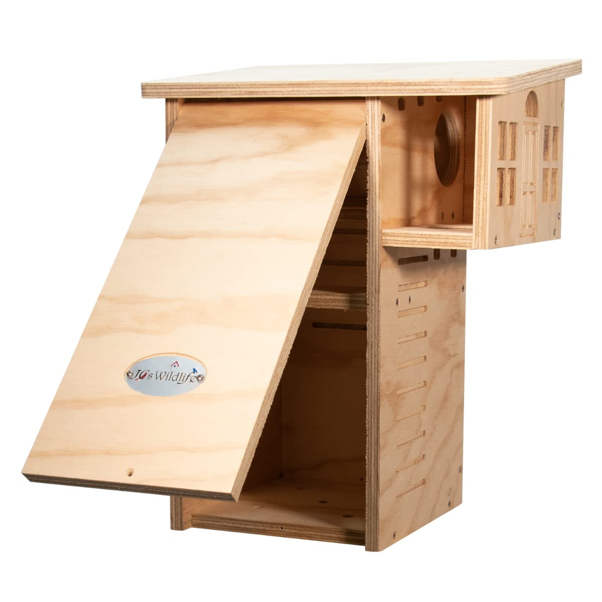 JCS Wildlife Plywood Squirrel House Nesting Box � Durable, Spacious Shelter for Squirrels