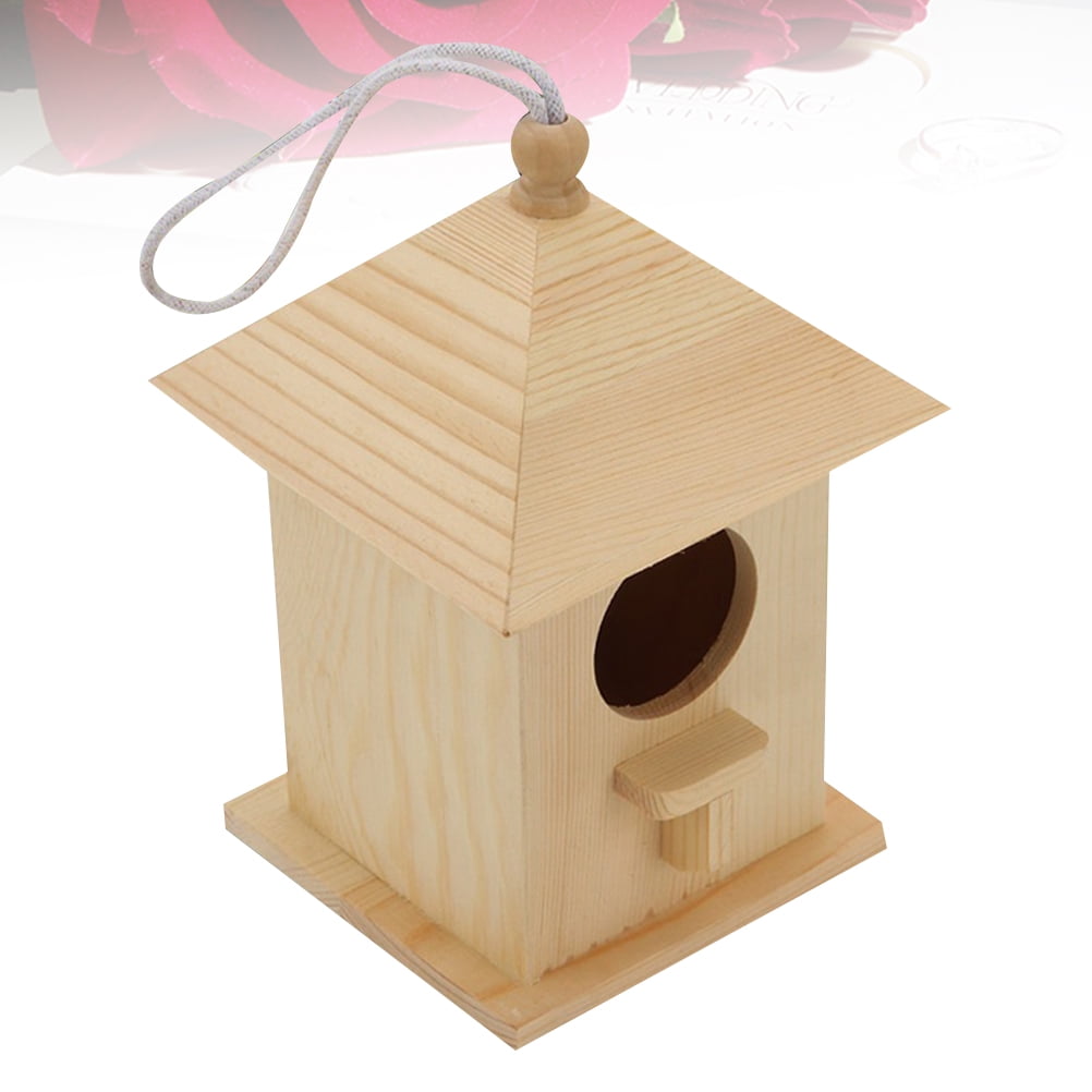 Creative Beige Bird Cage for Small Birds Comfortable Living Place with Plastic Material 7.5 Inch