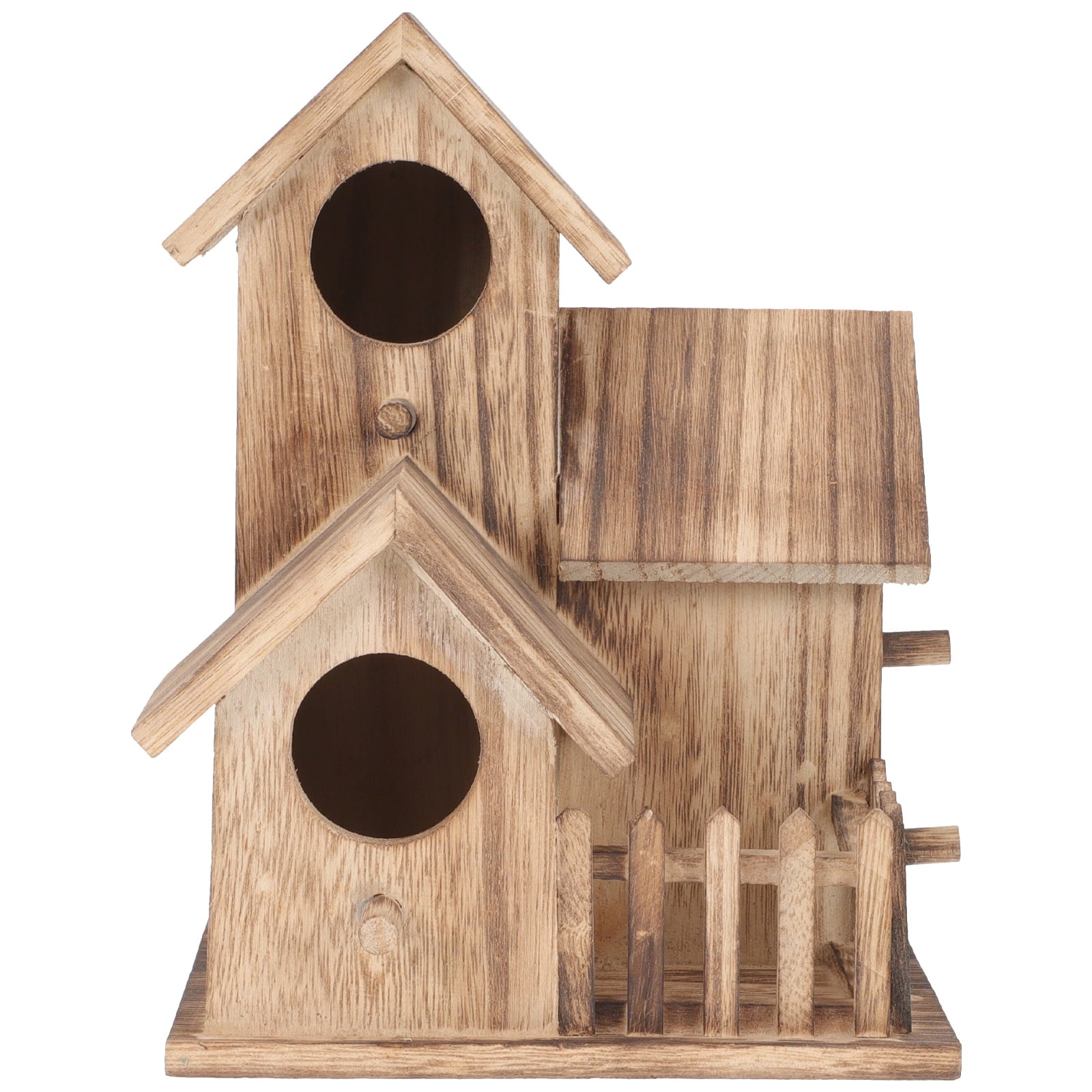 Free Standing Bird Feeder,Cockatiel Nesting House Outdoor Bird House Outdoor Garden Bird House Wood Parakeet Nest