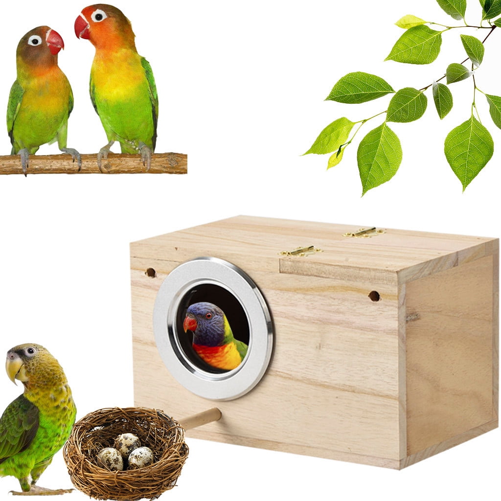 SuoKom Parakeet Ne st Box Bird House Wood Breeding Box for Lovebirds Parrotlets Mating