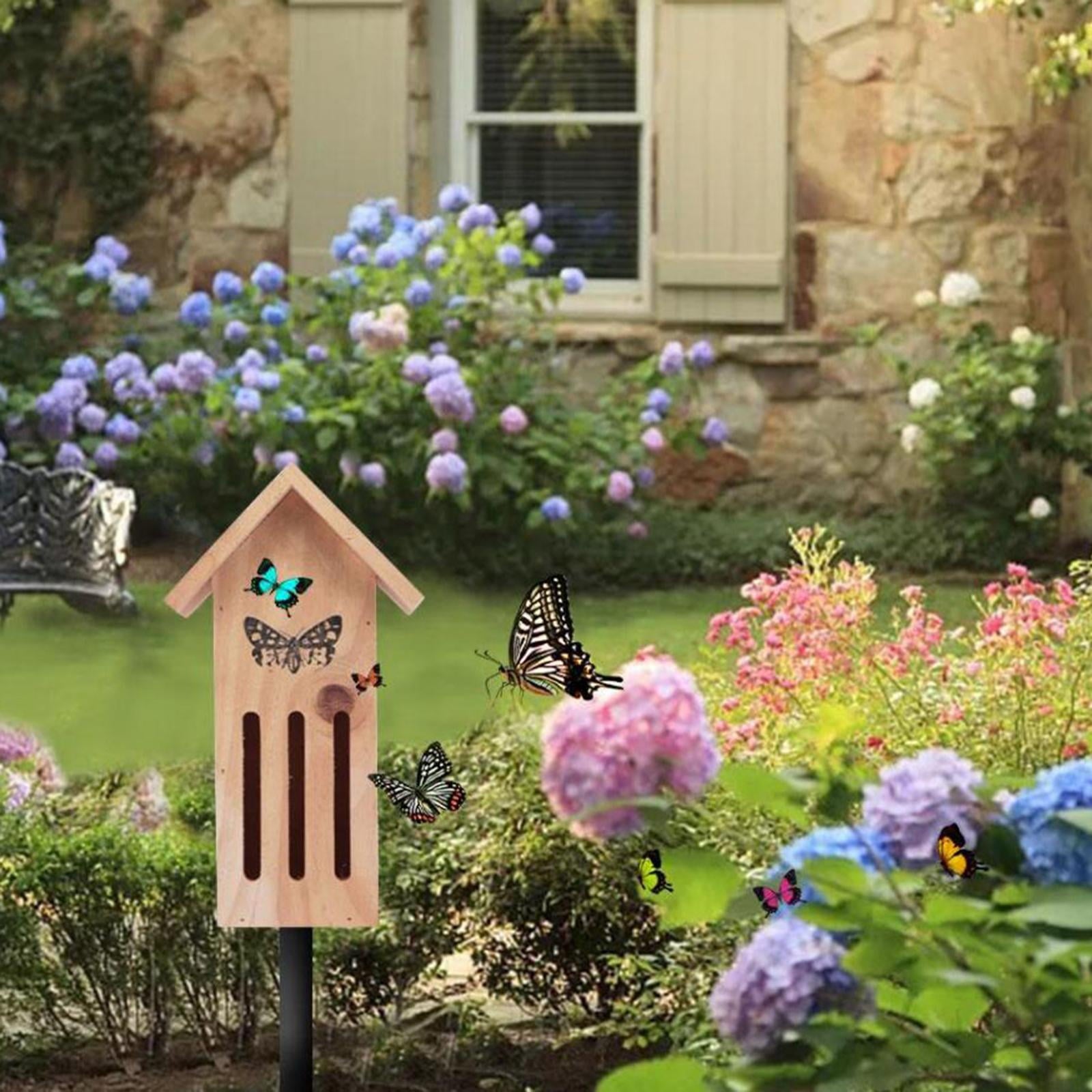 Wooden Butterfly House fs. Provides a for, Protect from Predators and Harsh Weather Conditions. Attractive