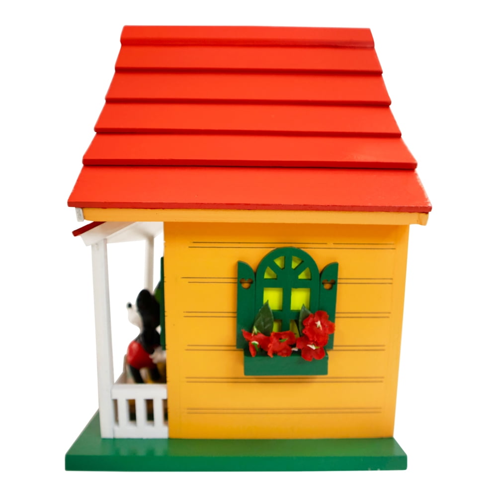 Mickey Icon Birdhouse w/ Red Roof
